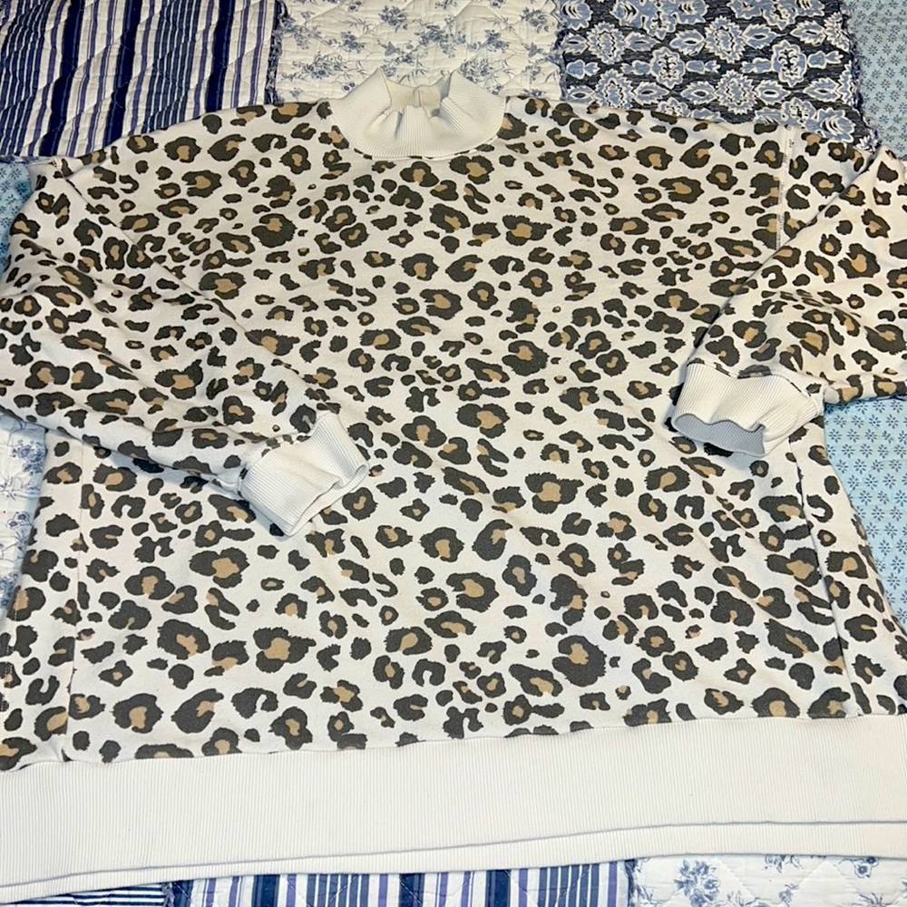 American Eagle leopard print sweatshirt